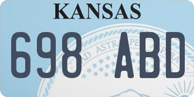 KS license plate 698ABD