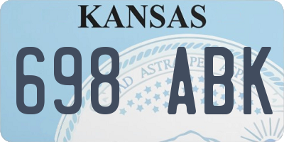 KS license plate 698ABK