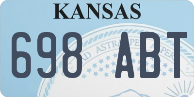 KS license plate 698ABT