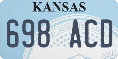 KS license plate 698ACD