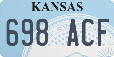 KS license plate 698ACF