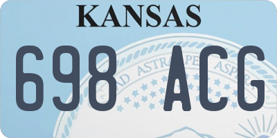 KS license plate 698ACG