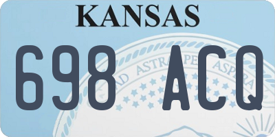 KS license plate 698ACQ