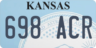 KS license plate 698ACR