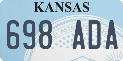 KS license plate 698ADA