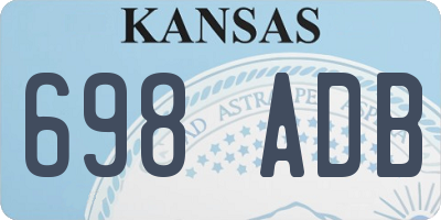 KS license plate 698ADB