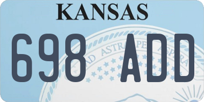 KS license plate 698ADD