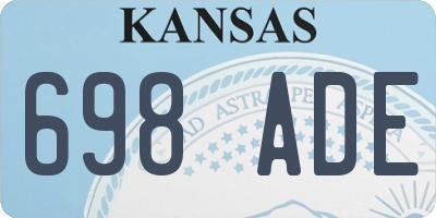 KS license plate 698ADE