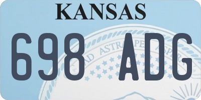 KS license plate 698ADG