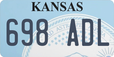 KS license plate 698ADL