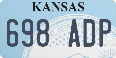 KS license plate 698ADP