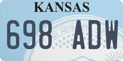 KS license plate 698ADW