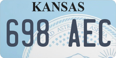 KS license plate 698AEC