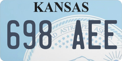 KS license plate 698AEE