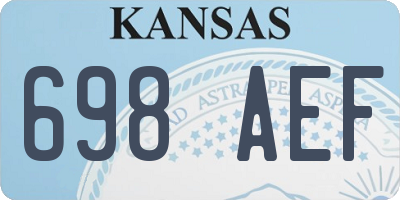 KS license plate 698AEF