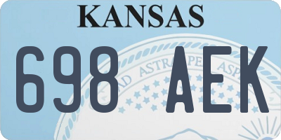 KS license plate 698AEK