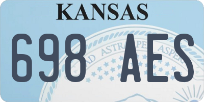 KS license plate 698AES