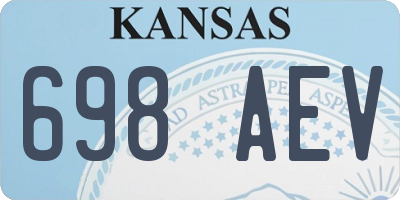 KS license plate 698AEV