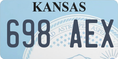 KS license plate 698AEX