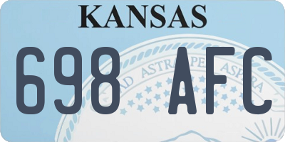 KS license plate 698AFC