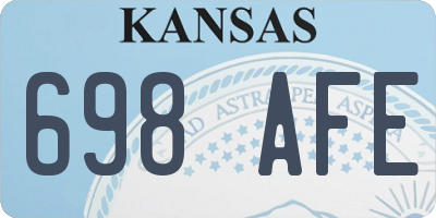 KS license plate 698AFE