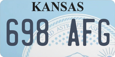 KS license plate 698AFG