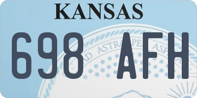 KS license plate 698AFH