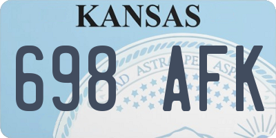 KS license plate 698AFK