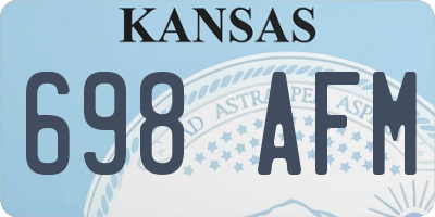 KS license plate 698AFM