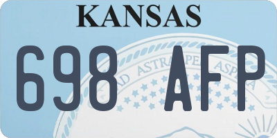 KS license plate 698AFP