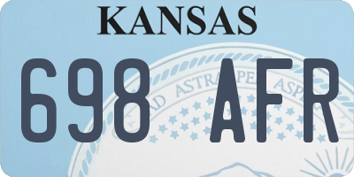 KS license plate 698AFR