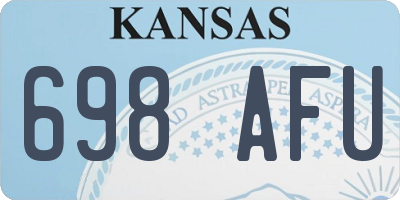 KS license plate 698AFU
