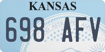 KS license plate 698AFV