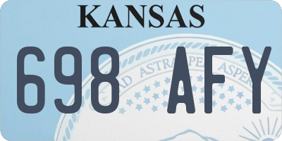 KS license plate 698AFY