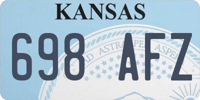 KS license plate 698AFZ