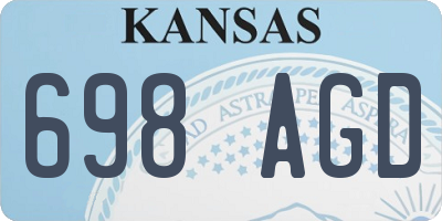 KS license plate 698AGD