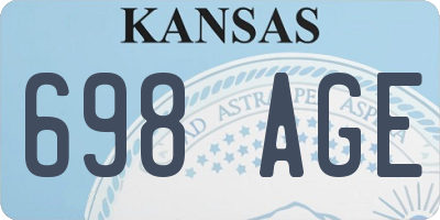 KS license plate 698AGE