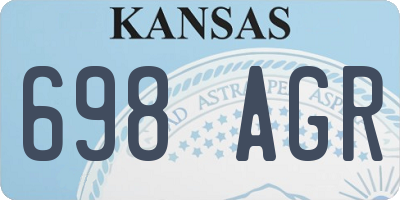 KS license plate 698AGR