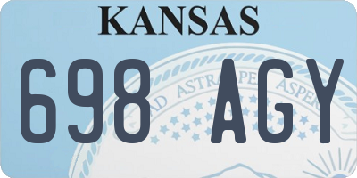 KS license plate 698AGY