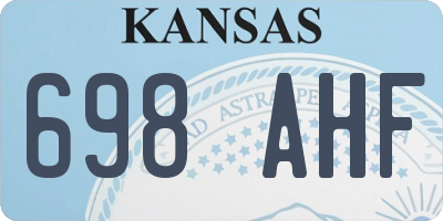KS license plate 698AHF