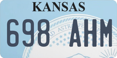 KS license plate 698AHM