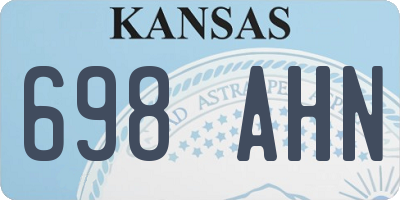 KS license plate 698AHN