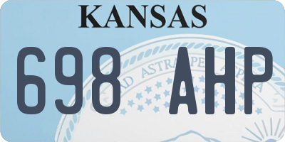 KS license plate 698AHP