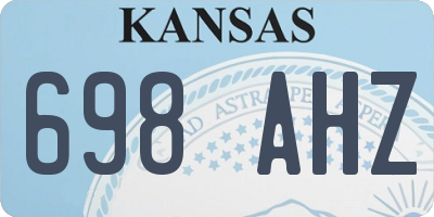 KS license plate 698AHZ