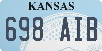 KS license plate 698AIB