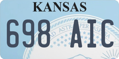 KS license plate 698AIC