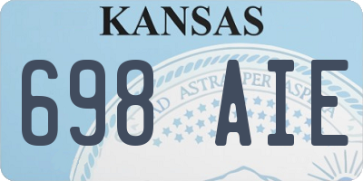 KS license plate 698AIE