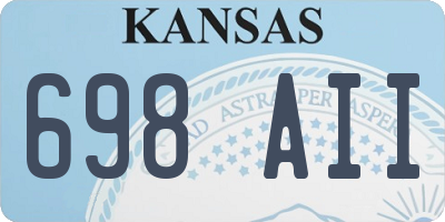 KS license plate 698AII