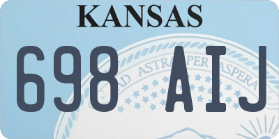 KS license plate 698AIJ