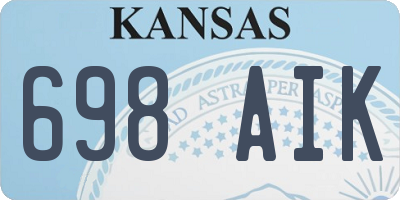 KS license plate 698AIK